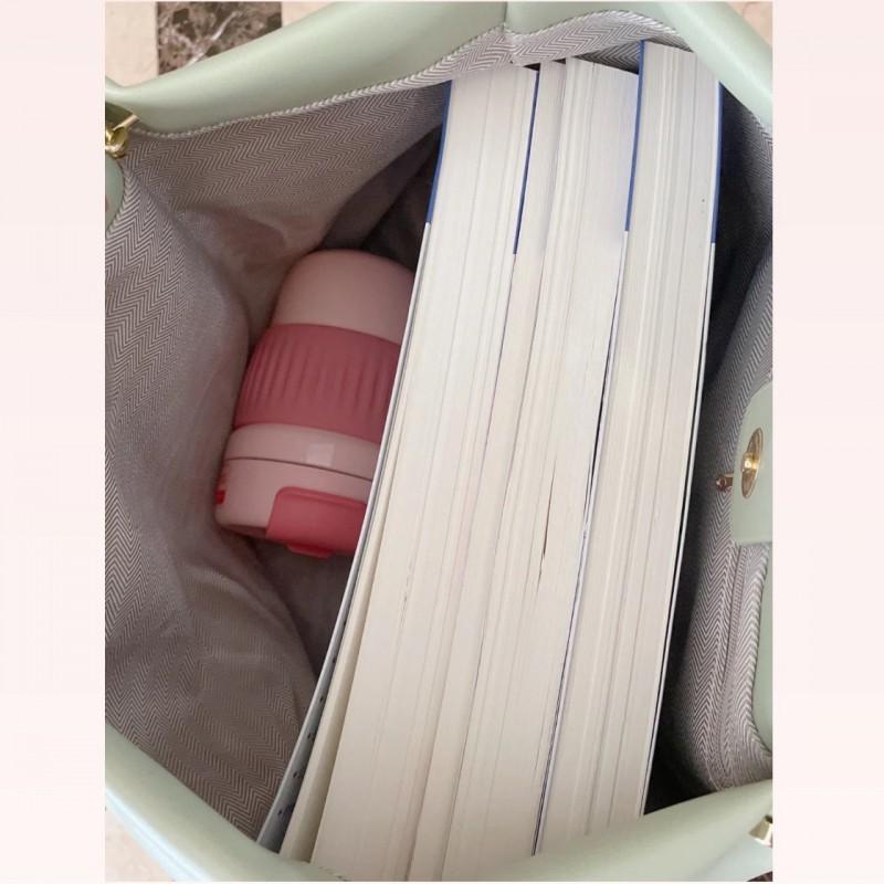 Niche Design Large Capacity Matcha Green Tote Bag Women's Fashionable One-shoulder Underarm All-match Chain