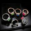 Iii Love Three Carat Cultivated Ruby Ring Champagne Emerald Treasure Ring