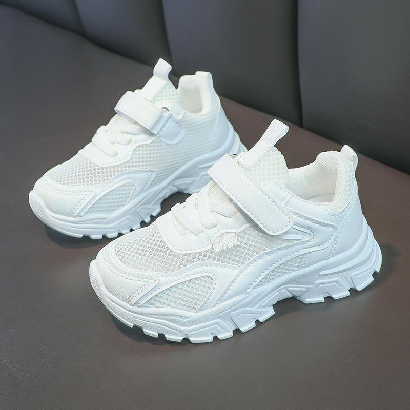 

Новая детская модная повседневная дышащая обувь на все времена года, детская спортивная обувь для бега, удобные кроссовки для мальчиков и девочек 26 белый