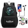 Anime Game Usb Charging Travel Backpack Students Large Capacity Bookbag for Boy Girl Printed Canvas Backpack School Bag Kids Gifts