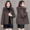 Plus size XL women's short hooded winter new cotton-padded jacket loose warm cotton-padded jacket top