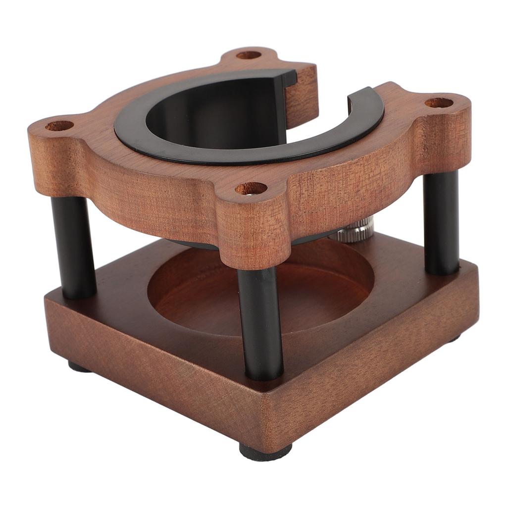 Coffee Portafilter Holder Universal Prevent Slip Bear Shaped Wooden Coffee Tamper Stand for 51mm