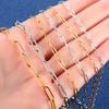 2.5/2.7/4mm Minimalist Stainless Steel Paperclip Neck Chain Link Necklace for Women Men Copper/Gold Color Choker Metal Jewelry
