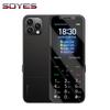Soyes A6 HD Call 2G Mini Mobile Phone 2.4inch MTK Four SIM Card Loudspeaker LED Flashlight FM Radio 1200mAh Slim Student Cellphone