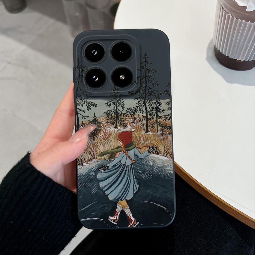 Do Xiaomi 17 Pro Max Poco C71 C75 M7 M8 F7 F8 14 14T 15 15T Etui Retro Wzór Panterki Premium Płynny Silikon Odporne na Upadek Etui Do Xiaomi Pokrowiec