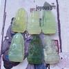 Natural Xiuyan Jade Fire Flame Guanyin Buddha Pendant