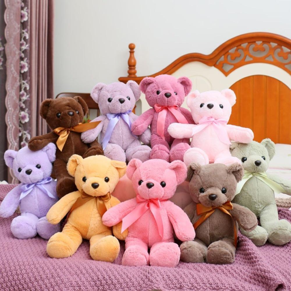 Filling Decoration Bear Stuffed Toys Bear Plush Toys Silk Bowtie Bear Plush Toys Stuffed Animal