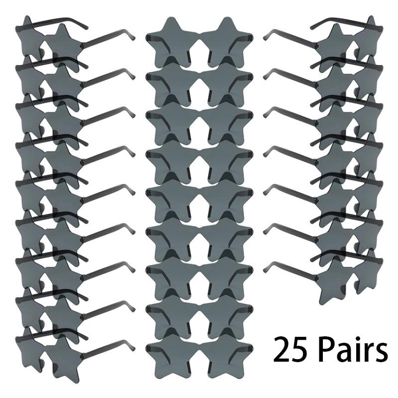 25 Pairs Rimless Star Shaped Sunglasses Men Fashion Cute Candy Color Beach Vacation Decor Shades Women Trendy Rave Sun Glasses