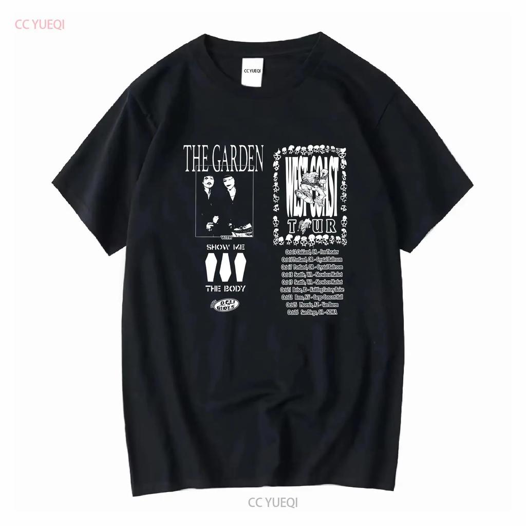 The Garden Band West Coast Tour T Shirt Full Size S 5XL SO725 vintage Washed homme graphic Casual Versatile Slightly