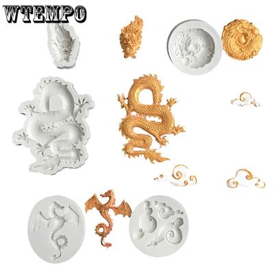 DIY Epoxy Resin Molds Kit Dragon Loong Auspicious Clouds Designs Chinese New Year Silicone Molds Birthday Wedding  Party Decor Making Molds