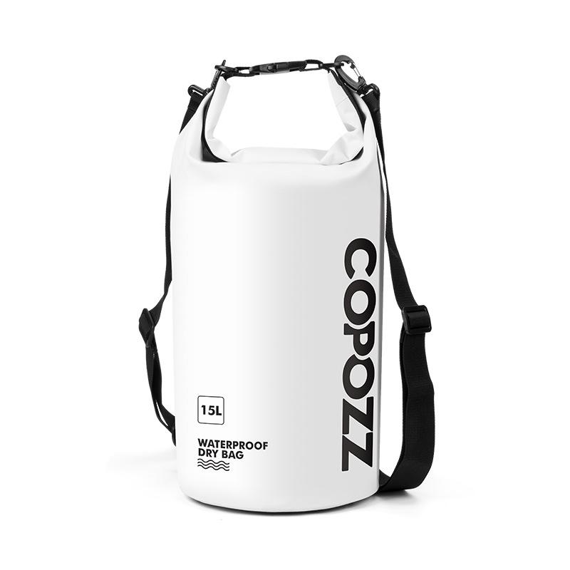 

COPOZZ Waterproof Swim Bag with Wet/Dry Separation - Unisex Beach, Fitness, and Travel Backpack 15L белый