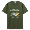 Things I Do In My Spare Time Funny Fishing T Shirts Summer Style Graphic Cotton Tshirt Streetwear Birthday Gifts Tshirt