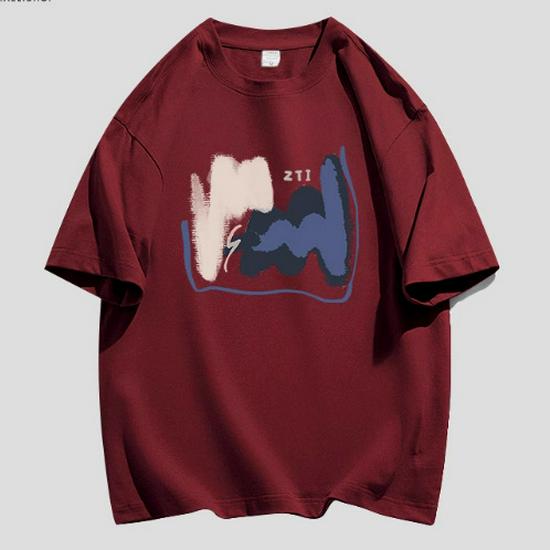 Women's Hong Kong Retro Chic Loose Black Cotton Short-Sleeve T-Shirt