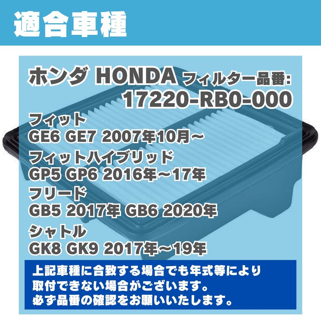 MSMint Air Cleaner Air Filter for Honda Fit Freed 17220-RB0-000