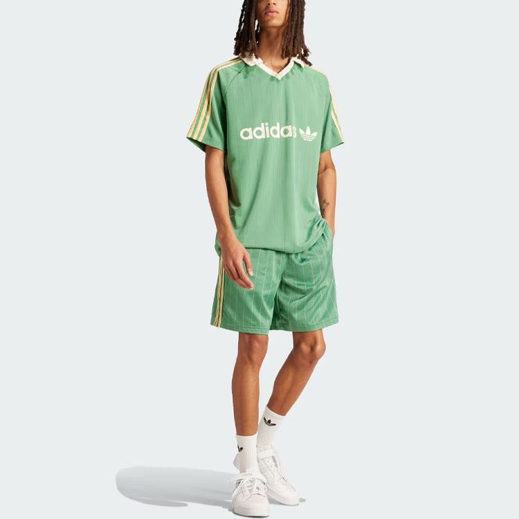 adidas Originals Pantaloncini da Corsa a Righe Sprinter Uomo Verde IR9389