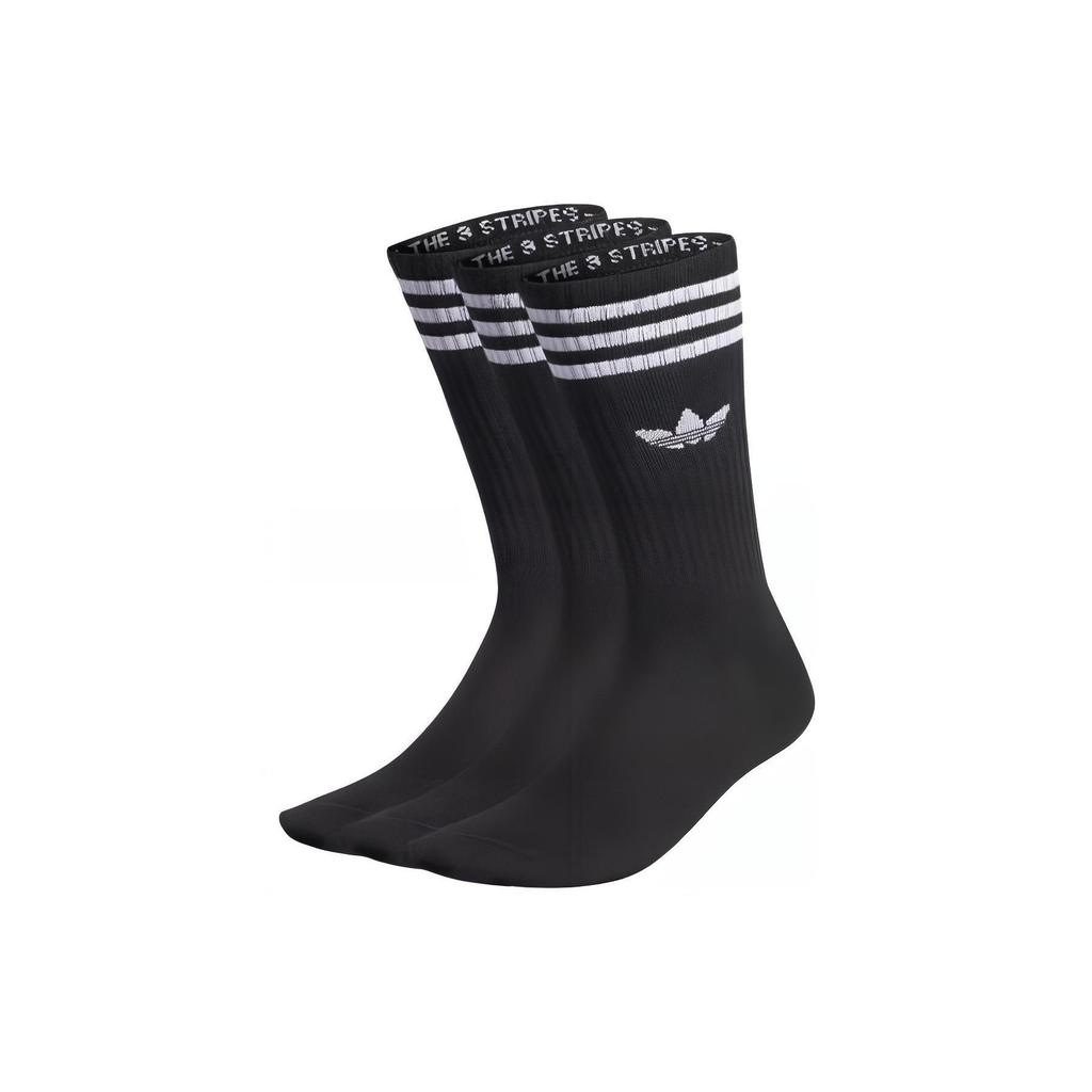 adidas Crew Socks Men's 3 Pack Black IL5022