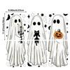 6PCS Large Size Halloween Window Decals Cartoon Ghost Static Window Clings  Party Supplies