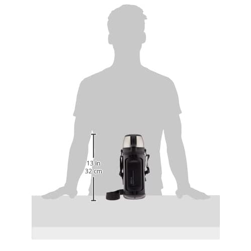 Tiger Vacuum Insulated Water Bottle, 1500ml with Cup, Large Capacity, Stainless Steel Bottle, Keeps Drinks Hot or Cold, Clear Stainless Steel, MHK-A15