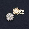 Shirt Button Cover Decorative Button For Women Wedding Accessories Rhinestones Flower Design Button Clip for Formal Shirt