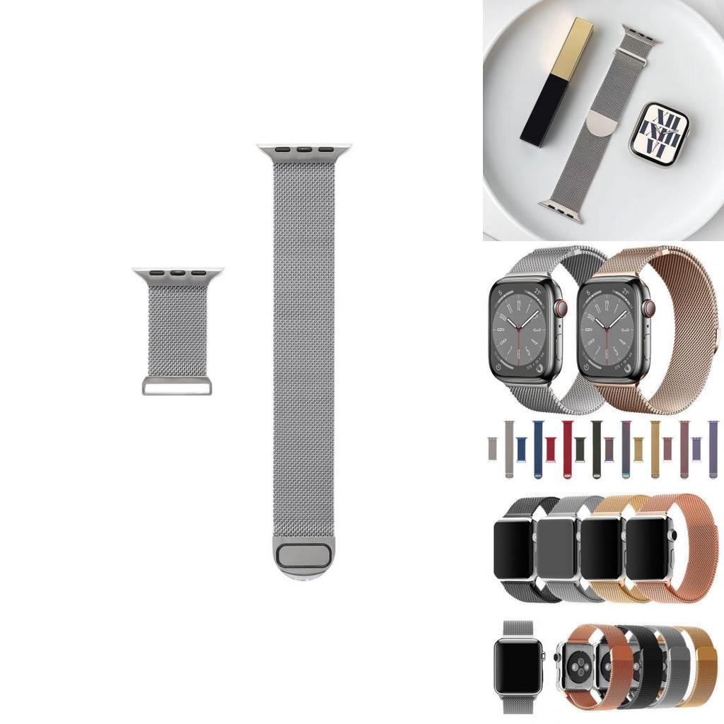 Pulseira Metálica Magnética 3D para iWatch 38mm 40mm 41mm com Fecho Magnético Contínuo para Uso no Escritório