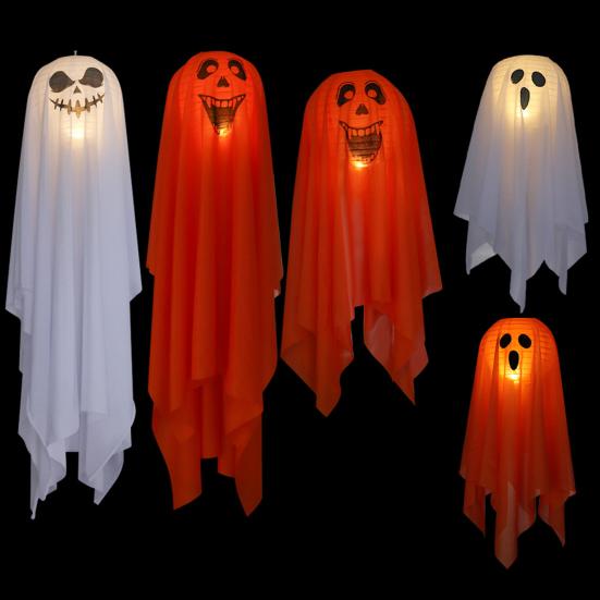 Yousheng LED Halloween Hanging Ghost Decoration Horror Light-up Flying Cloth Ghost for Outdoor Porch Tree Patio Yard Front Door Decor
