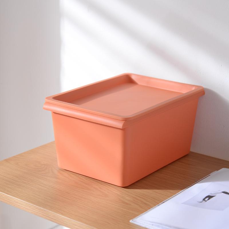 

Настольный пластиковый ящик для хранения с крышкой для дома, косметики, одежды, нижнего белья, всякой всячины, игрушек, косметики, корзины для хранения, кухонный органайзер для еды