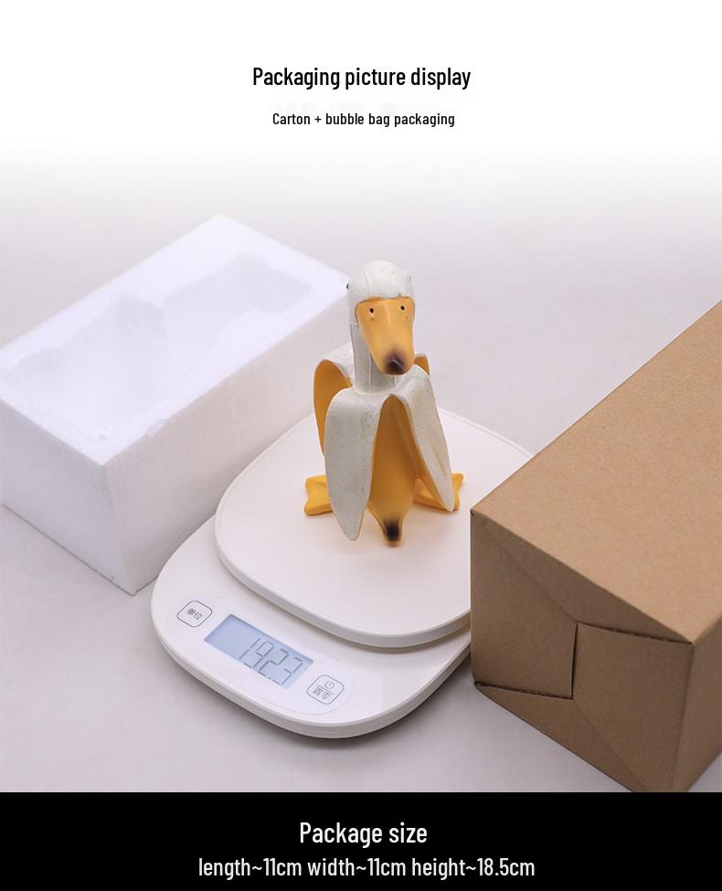 Cross-Border Hot-Selling Creative Banana Duck Resin Garden Sculpture Ornaments