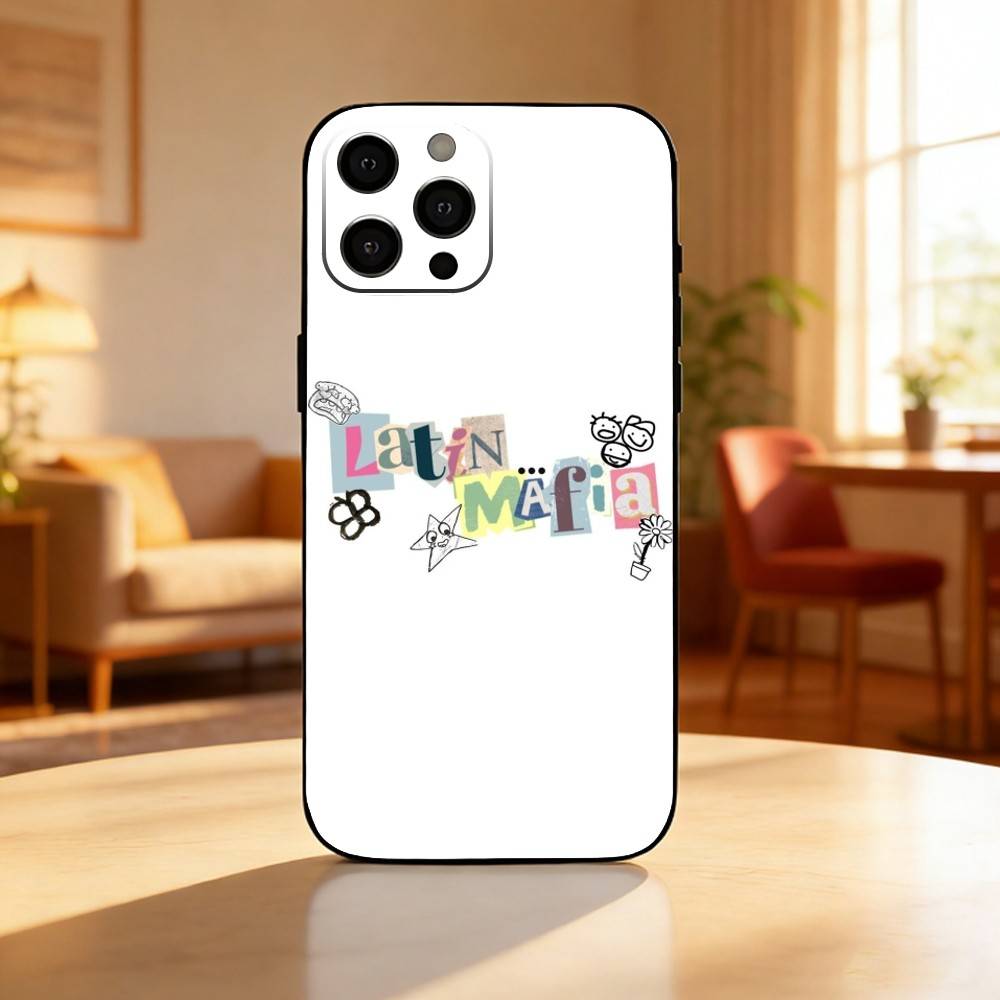 Band L-Latin Mafia Phone Case For iPhone17,16,15,14,13,12 Plus,Max Soft Silicone Black Cover
