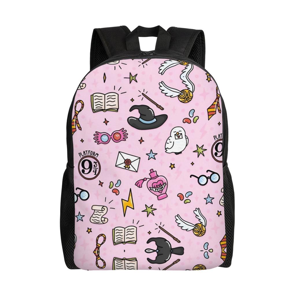 H-Harryes Backpack for Men Women Water Resistant School College Witchcraft Bag Print Bookbags