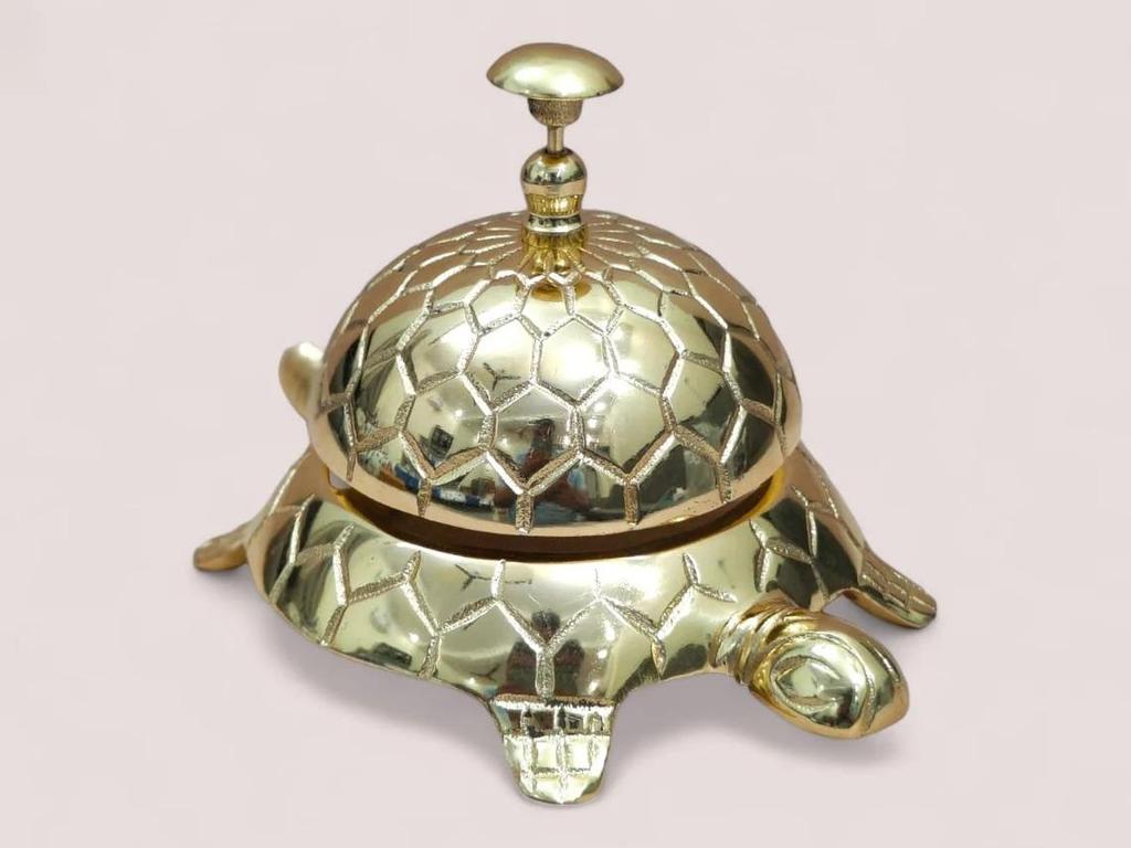 Brass Desk Bell | Tortoise Bell | Unique Desk Bell | Calling Bell Table Top Bell | Tortoise Bell | Turtle Design Bell | Service Table Bell