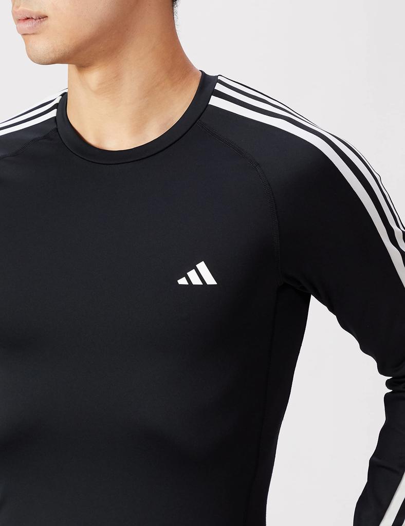 Adidas Long Sleeve Techfit 3 Stripes Training DB108 Black 3XL T-Shirt Men's (HD3532)