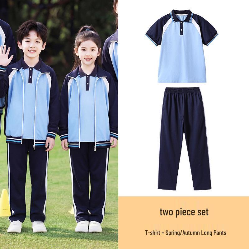Jinzhou School Uniform: Loose-Fit Sports Three-Piece Set for Primary & Secondary Students.