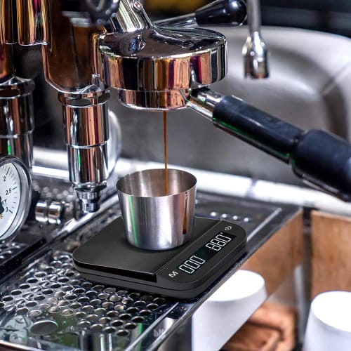 Palumma Portable Electronic Digital Kitchen Scale with Timer, Switchable Units, Hidden LED Screen, Touch Sensor Buttons, USB Rechargeable, Compact, Ta