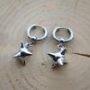 Gothic Y2K Spiked Ball Drop Earrings Grunge Aesthetic Morning Star Rivet Hoop Earrings For Women Men Punk Rock Jewelry