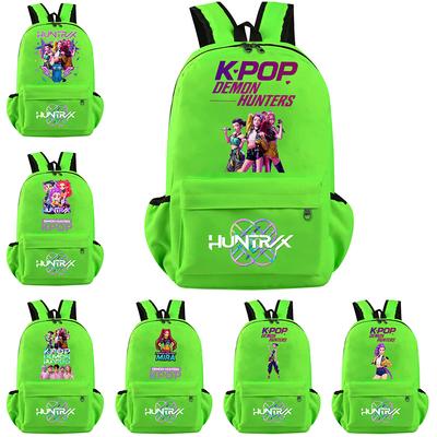 Anime Cartoon Kpop Demon Hunters Printed Backpack for Teenager Student Girl Boy Bookbag Schoolbag Women Large Capacity Travel Bag Kid Gift Mochila