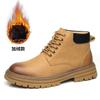 Martin Boots Men's 2025 Autumn and Winter Velvet Thickened Warm Rhubarb Boots Casual Trend British Tooling Boots 2025