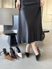 fashion Pointed Toe Women Sandals Patent Leather Summer Dress Shoes Thin High Heels 2024 New Arrivals Belt Buckle Sandals Mules 35-39