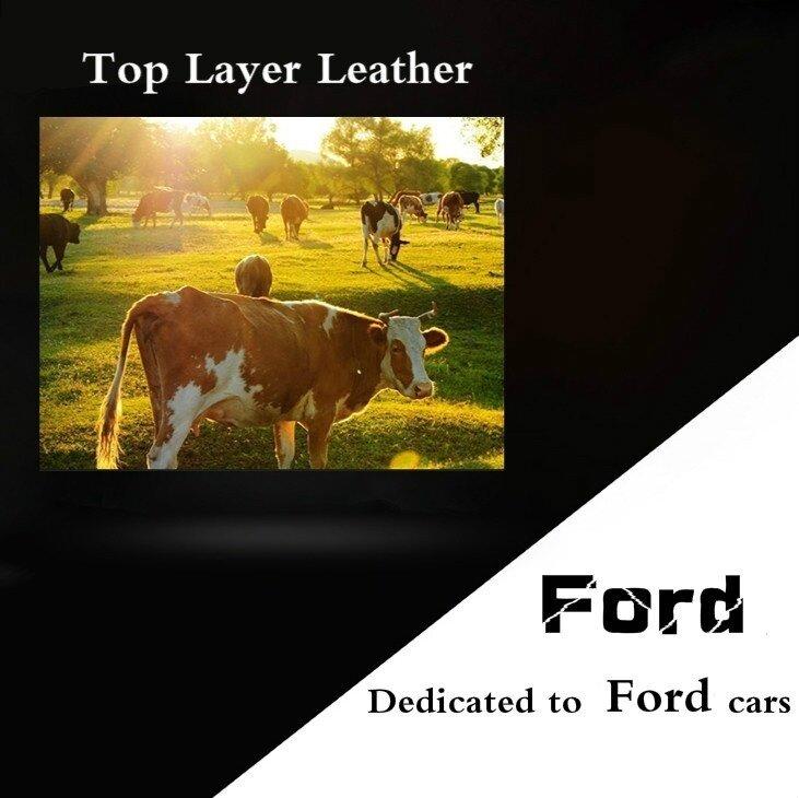YTN1 Ford leather Car steering wheel Cover For ford focus Mondeo Fiesta Transit Explorer F-150 Ranger Kuga Edge Fusion MK2 MK3 Car