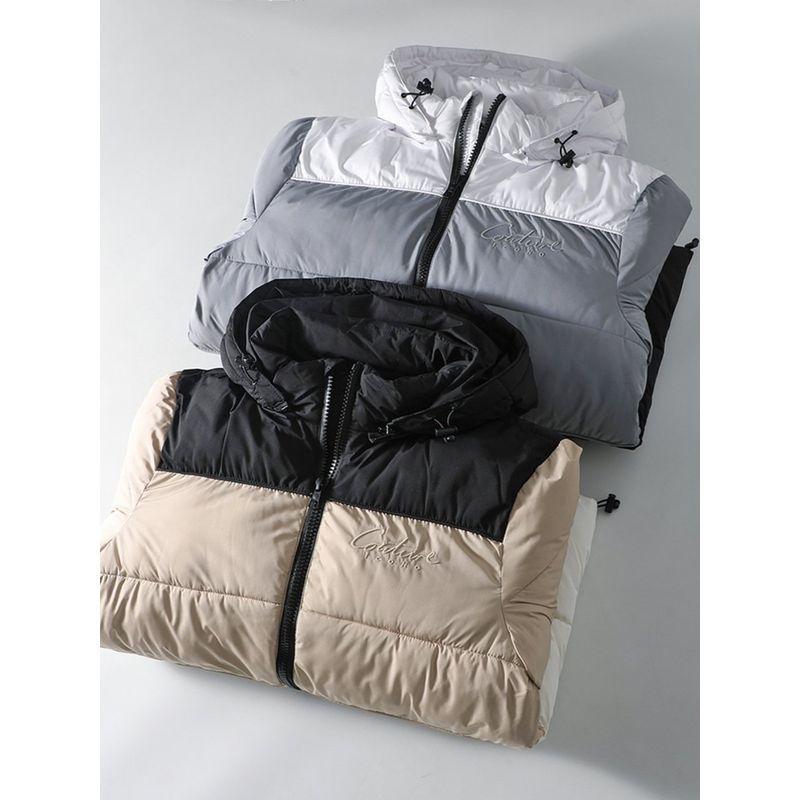 Tail Single Cotton-Padded Coat Men's Autumn and Winter Waterproof Stitching Jacket Rib Cotton-Padded Coat Export Men's Outfit Cotton Jacket Outwear