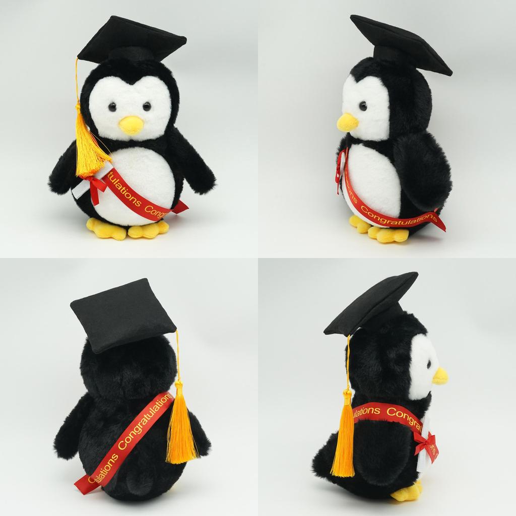 Penguin Cow Doctor Plush Toy With Pp Cotton For Graduation Gifts And Kids
