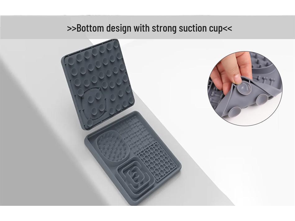 Tapete de Silicone para Lamber para Animais de Estimação Alimentador Lento para Cães com Ventosa