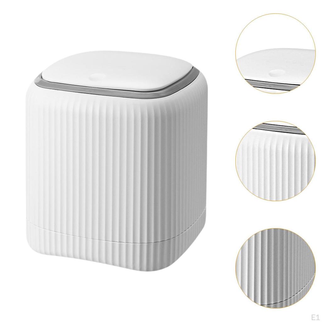 Cestino per rifiuti Countap Cestino Push Multiuso Pulsante 13.5x13.5x14.5 Cm Piccolo Contenitore per Riciclaggio