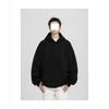 300G heavy button hooded sweater men's autumn and winter trendy brand loose casual solid color versatile American hoodie jacket