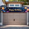 Colorful Birthday Banner Eye-catching Custom Reusable Birthday Backdrop Versatile Party Signage for Gatherings