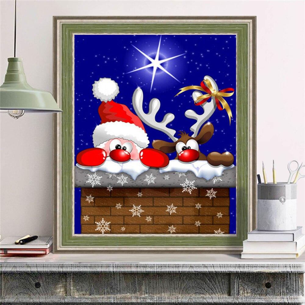 5D Diamond Painting Christmas Craft Kit New Arrival Diamond Embroidery Santa Claus Art Rhinestone Needlework Home Decor