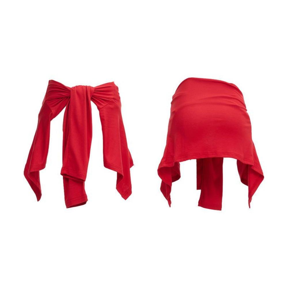 

Y2K Streetwear Jazz Dance Scarf Multifunctional Y2K Belt Jeans Pants Decor Waistband червоний