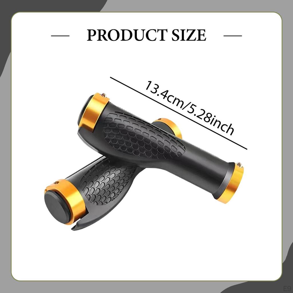 Handlebar Grips Pair Rubber Non Slip Ergonomic Bike Replacement Suitable for Pedal
