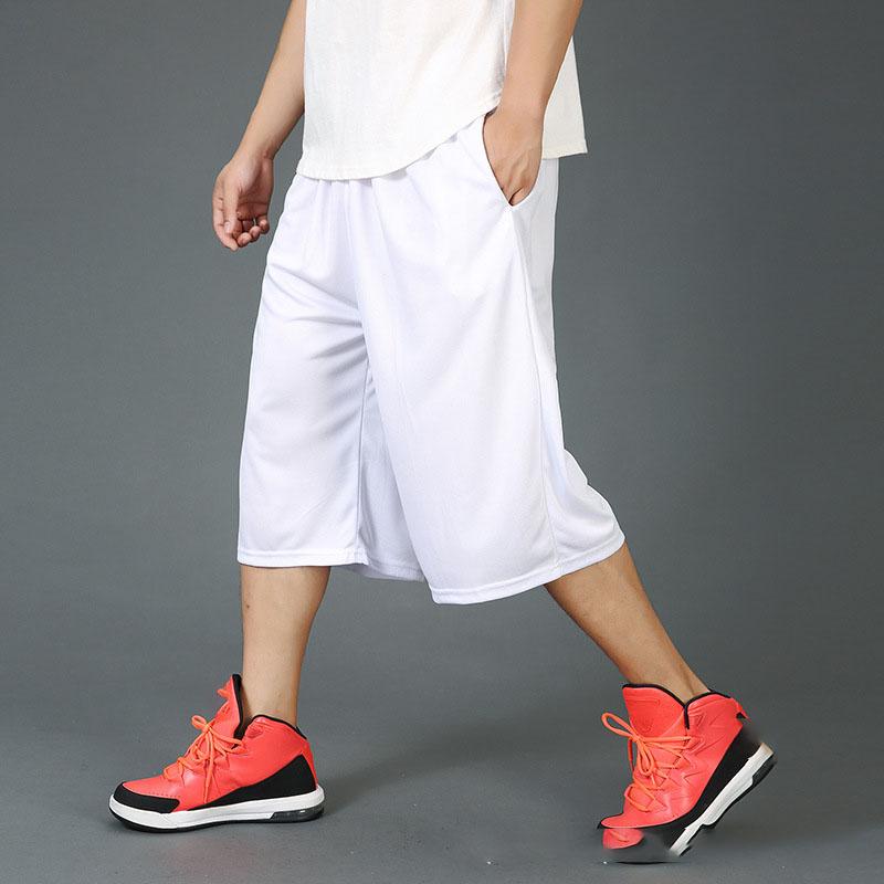 Pantalones Cortos de Hombre Secado Rápido Gráfico Shorts de Hombre Largos Oversize Entrenamiento Baloncesto Bermuda Tres Cuartos Elástico