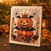 Non Scary Halloween Decorations Faux Pearl Art Kit, Crow Pumpkin Painting DIY 7.87 X Unique Holiday Gift for Craft Enthusiasts Inch Cute Ghost 3D Wall