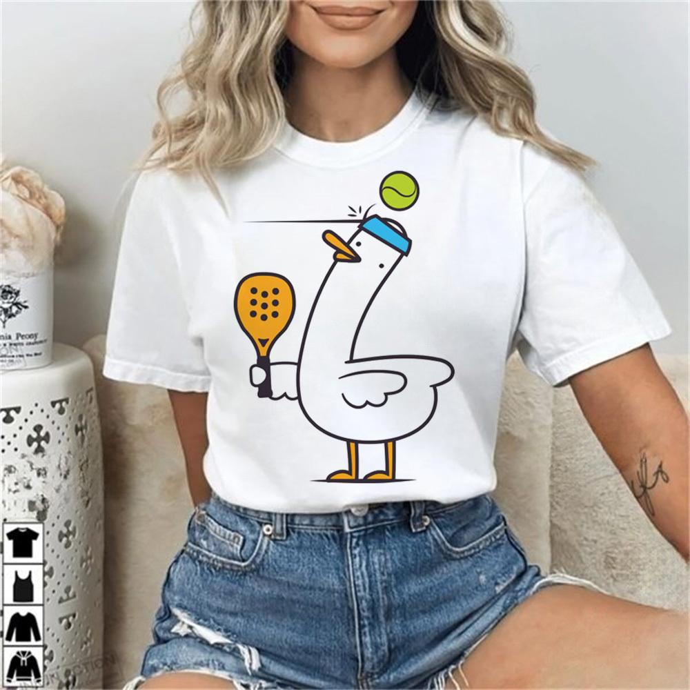 Padel Top Tees Wounisex Grunge Graphic Punk Kawaii University Breathable Top Tees Anime Trendy Comfortable Punk 2000s Digital